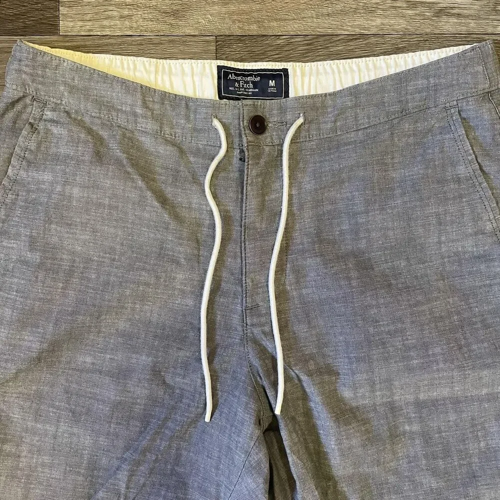 Vintage Abercrombie & Fitch Board Shorts Men’s Medium Solid Gray Drawstring